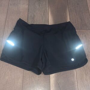 Athleta Running Workout Shorts Black Size Medium